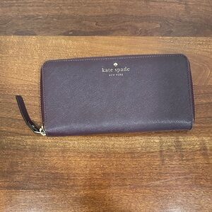 Kate Spade Aubergine Zip Wallet